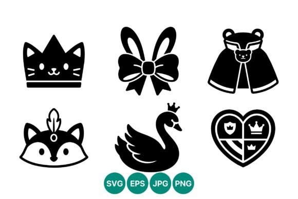 Cat Crown Fox Feather Bow Swan Cape