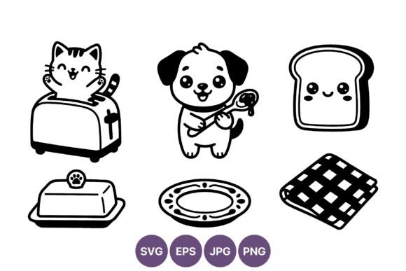Cat in Toaster and Puppy with Honey