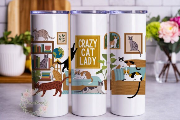 Cat Lover Home Decor 20oz Tumbler Wrap