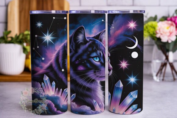 Cosmic Cat Nebula Art 20oz Tumbler Wrap