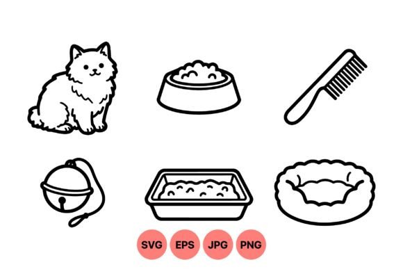 Cute Cat Pet Accessory Clipart