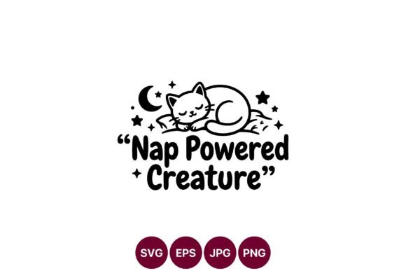 Cute Sleeping Cat Illustration