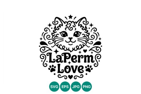 LaPerm Cat Love Vector
