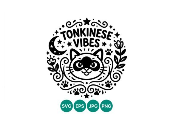 Tonkinese Cat Vibes Vector